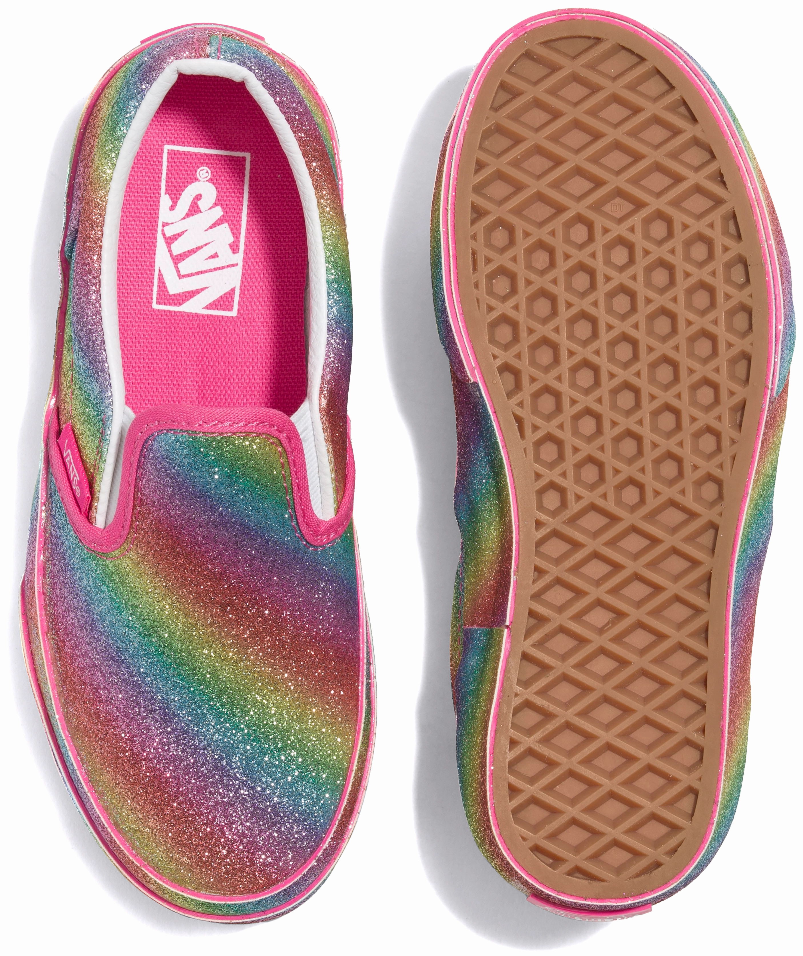 Vans Kids Classic Slip-On Glitter Rainglow Rainbow