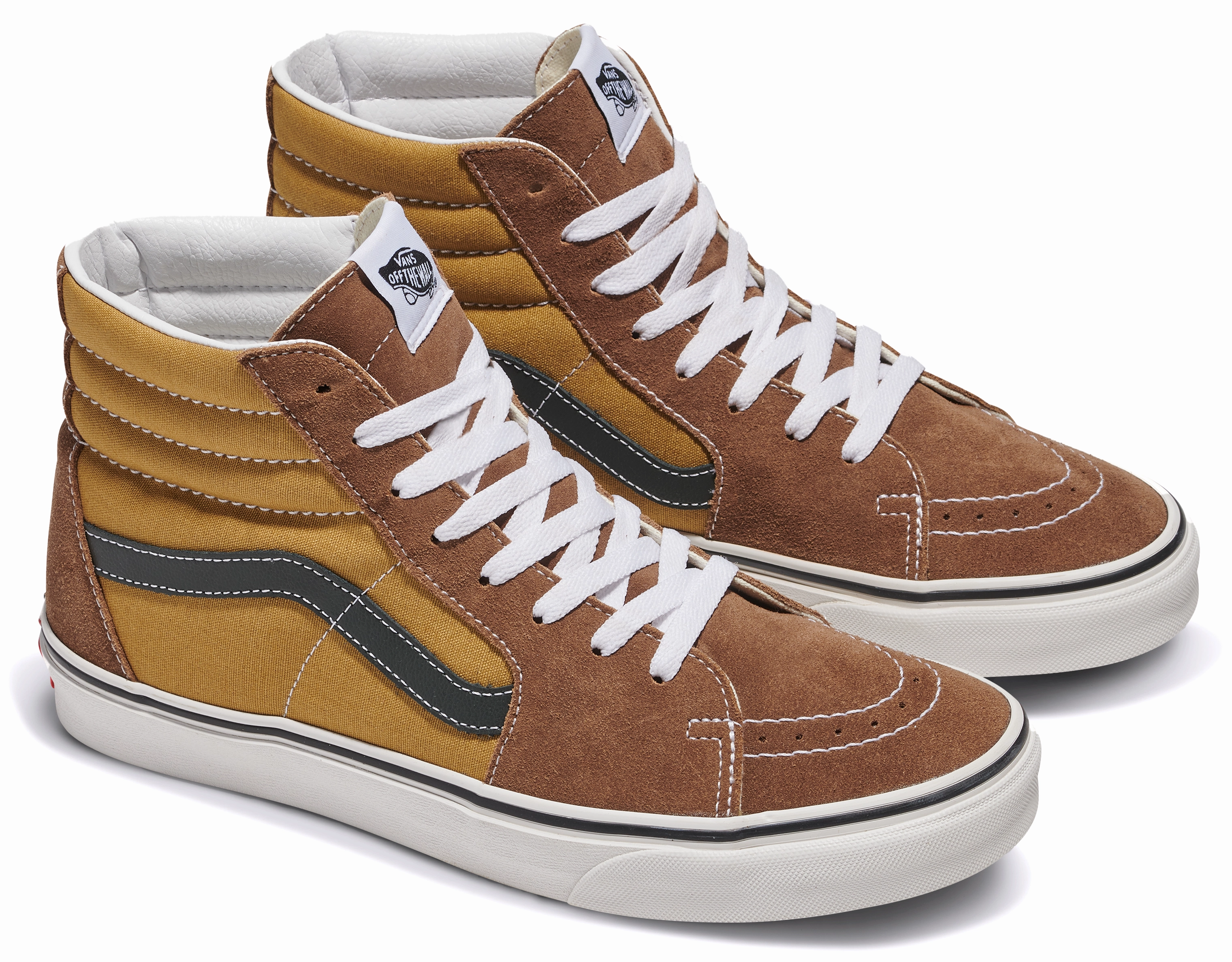 Vans Sk8-Hi Canvas/Suede Pop Brown/Multi