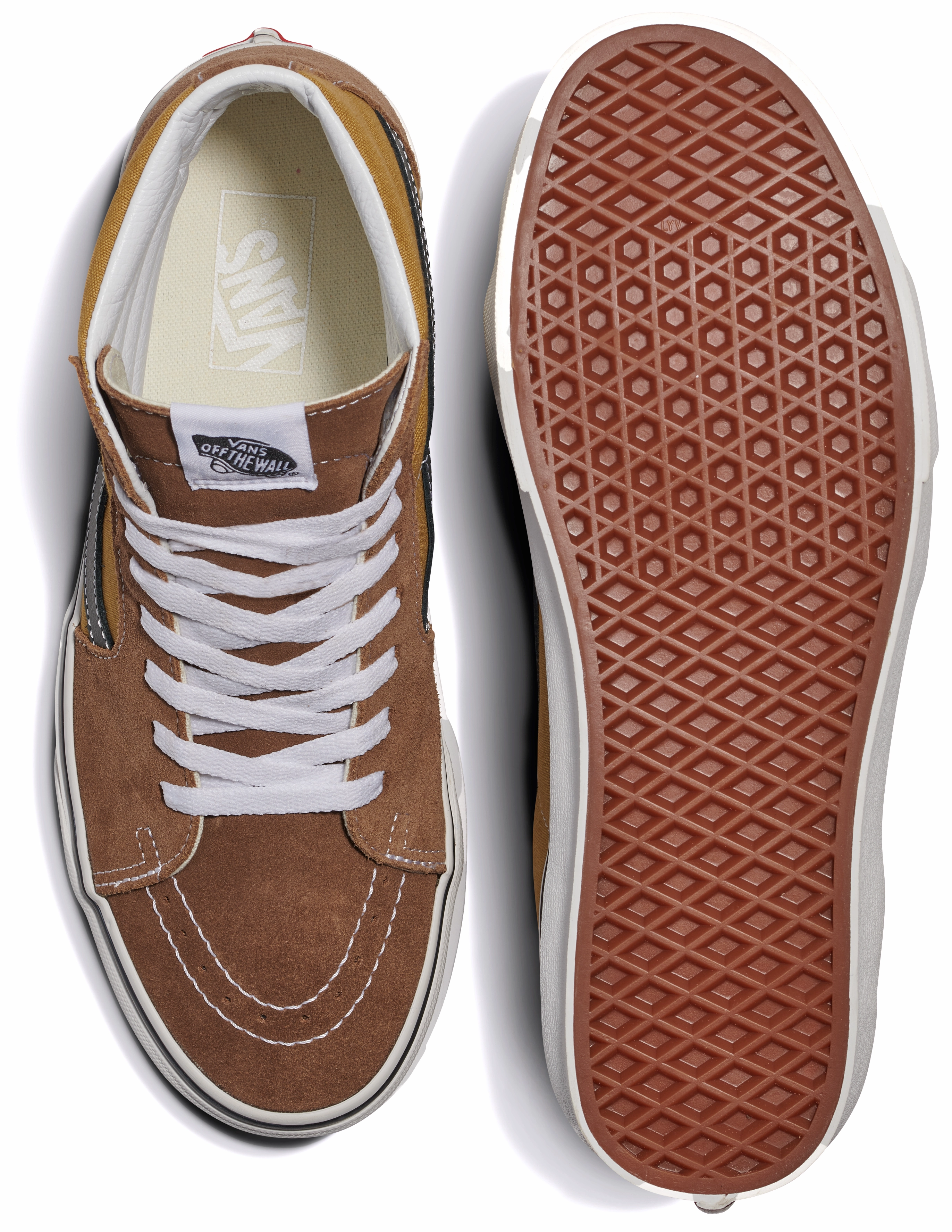 Vans Sk8-Hi Canvas/Suede Pop Brown/Multi
