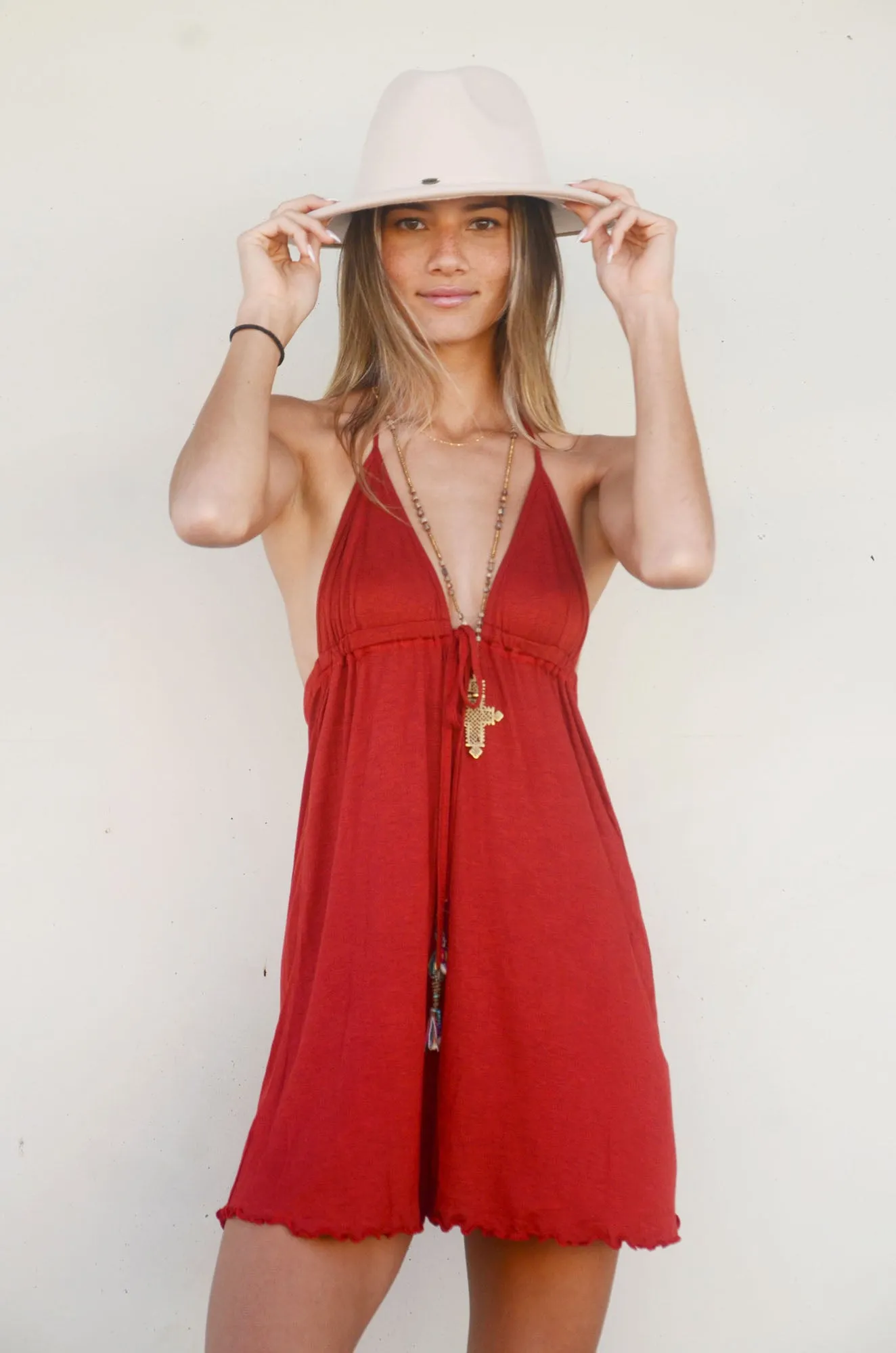 Calm Aesthetic Smart Lines Happiness Mini Dress