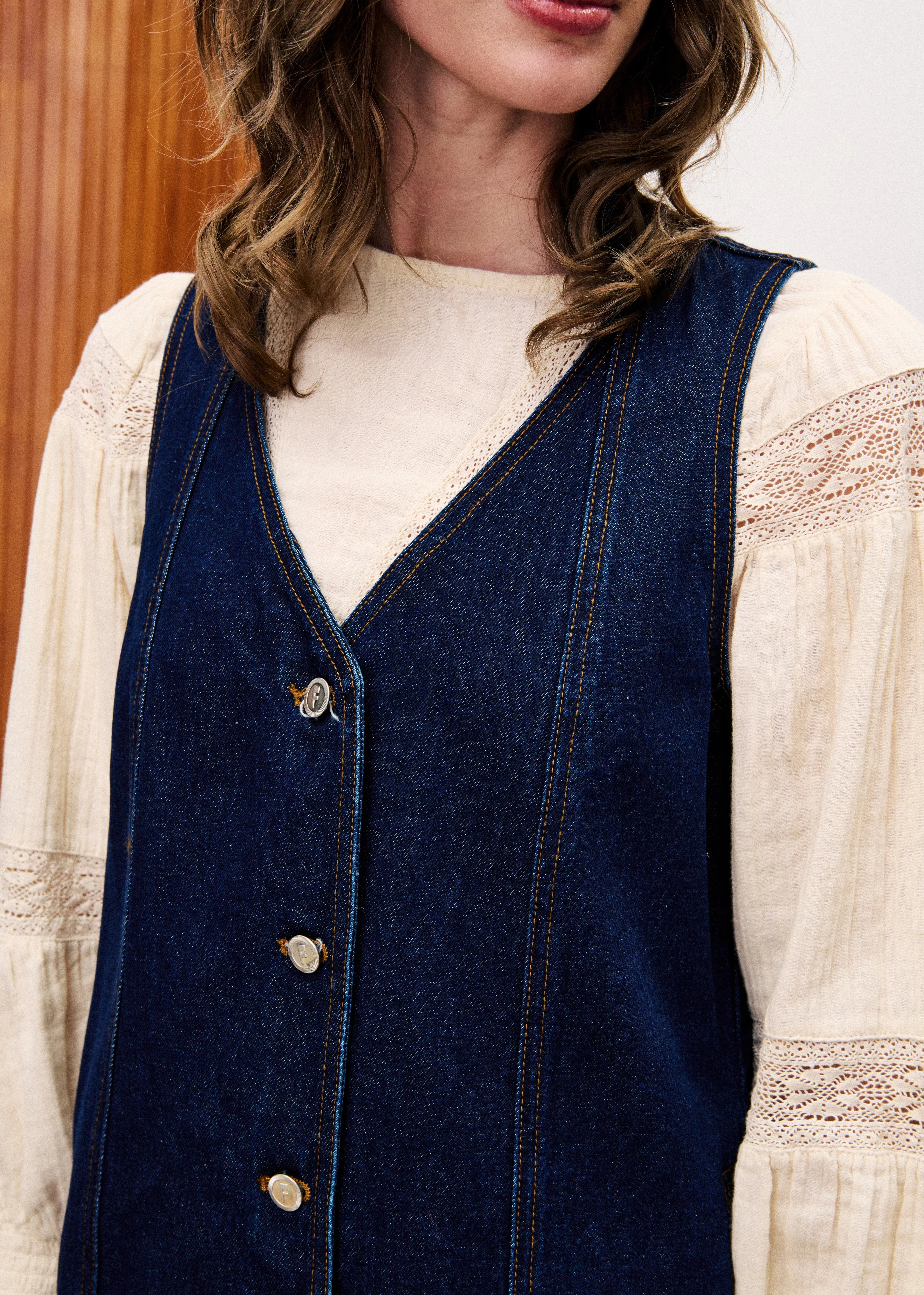 NALA DENIM MINI DRESS Light Wear Draped-Style