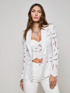 Essential Warmth Clementine Lace Blazer White