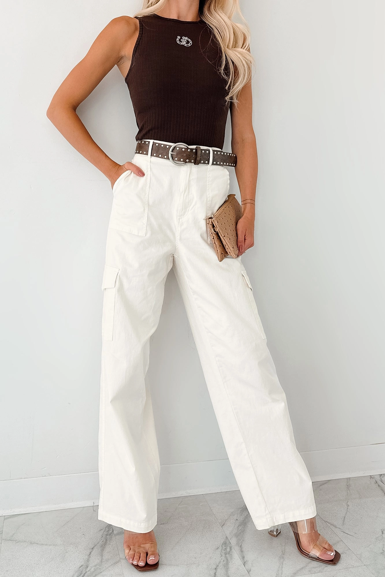 Cool People Only Cargo Pants (Off White) Comfy Design Perfect Comfort Fit