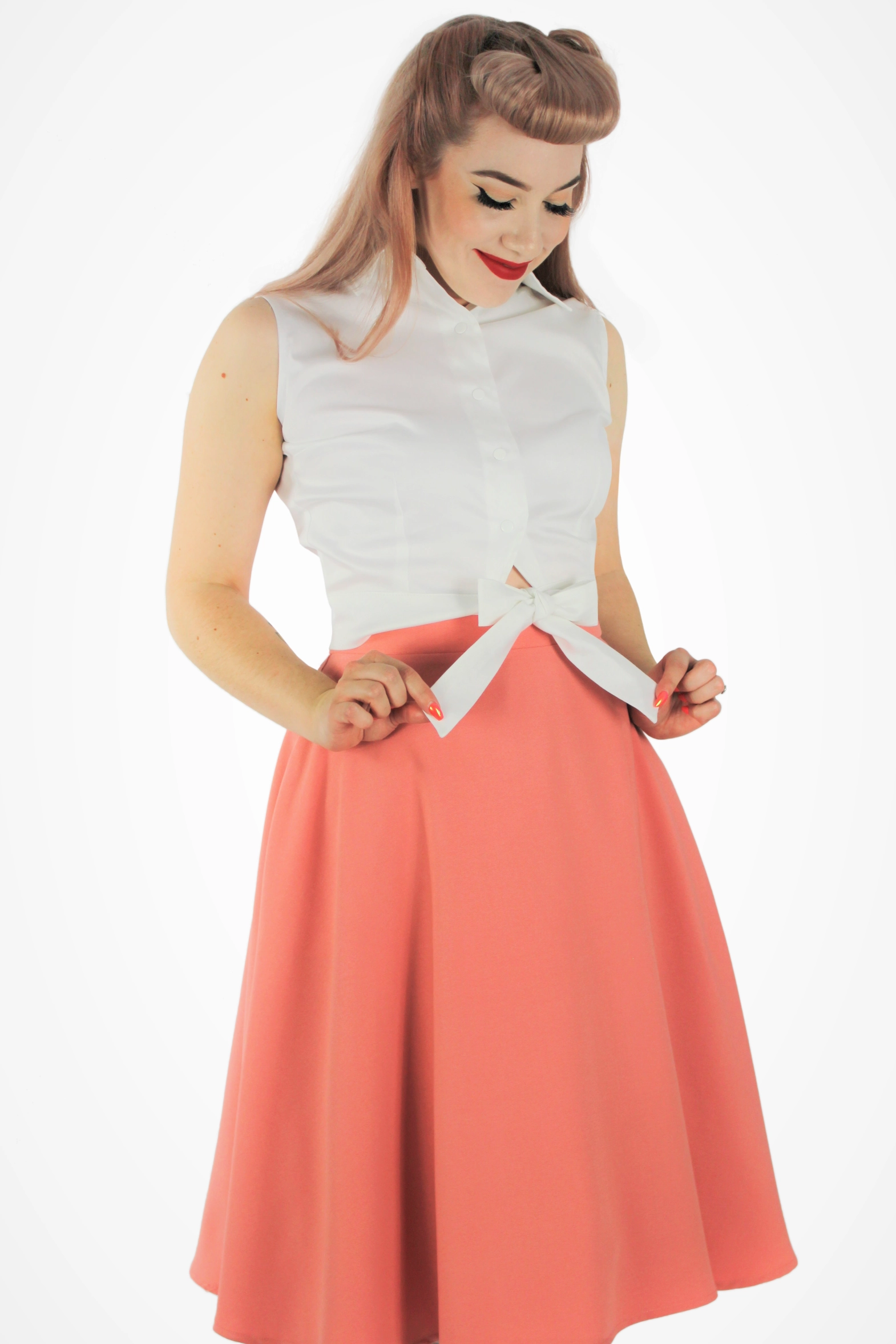 White Knot Top XS-3XL #AWKT Recycled Polyester