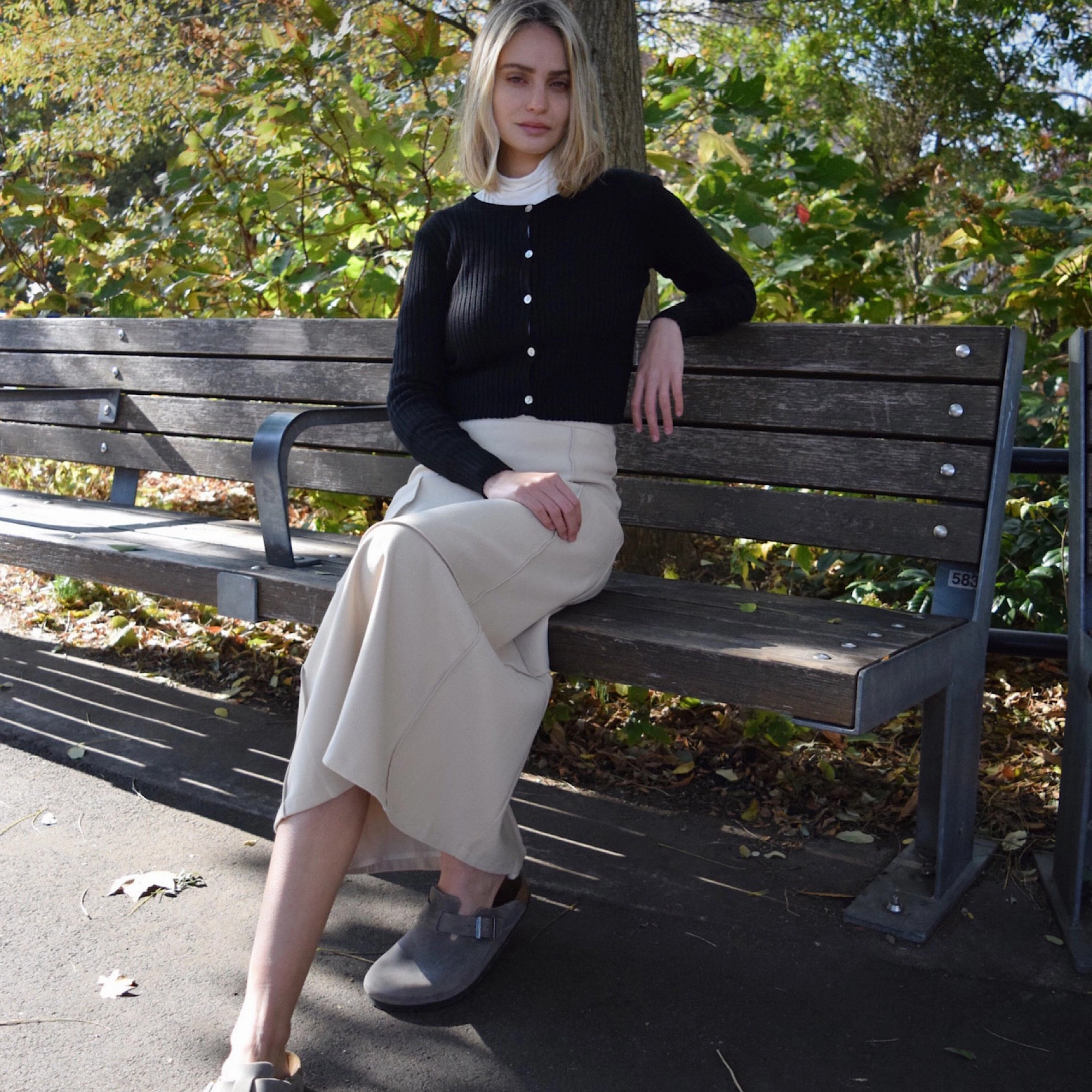 Knit Cardigan | Black NonFade Dye