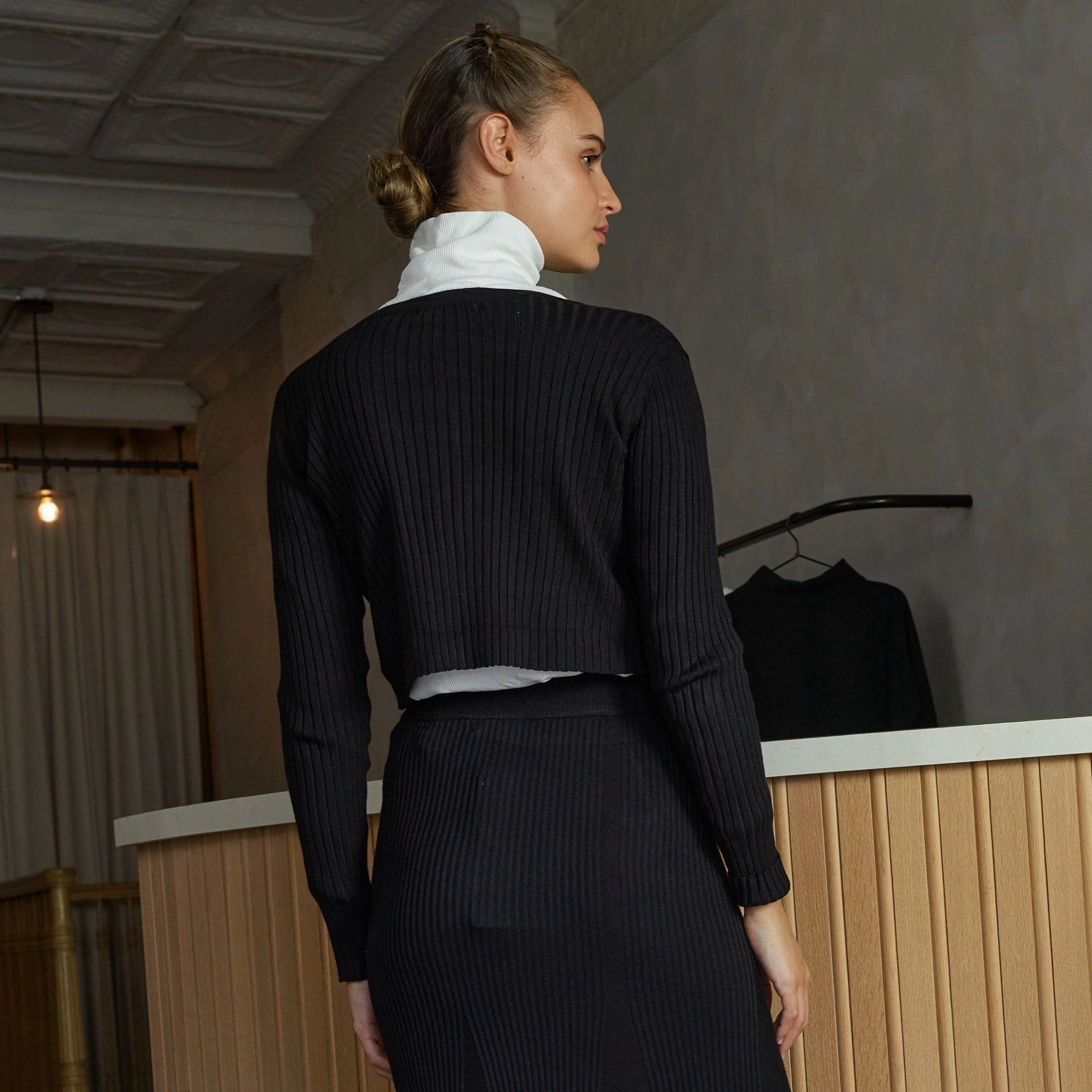 Knit Cardigan | Black SeamFree Knitting BlendMaterials