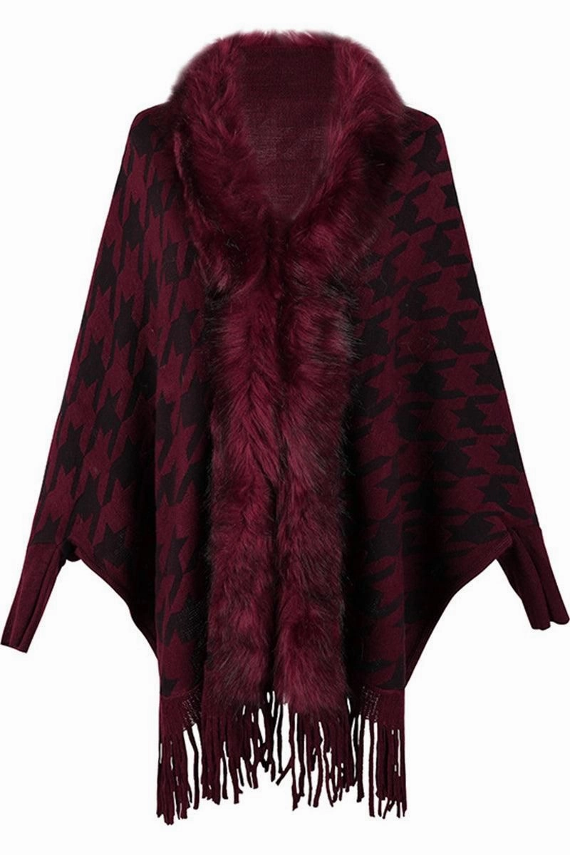 WOMENS OPEN FRONT FUR SHAWL JACKET stain resistant coating Elegant Cardigan