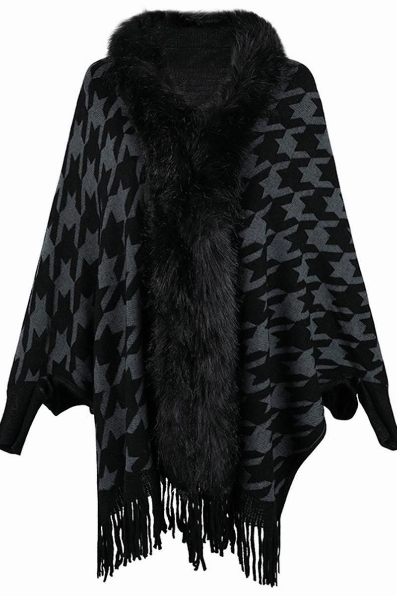 WOMENS OPEN FRONT FUR SHAWL JACKET ZonalVentilation