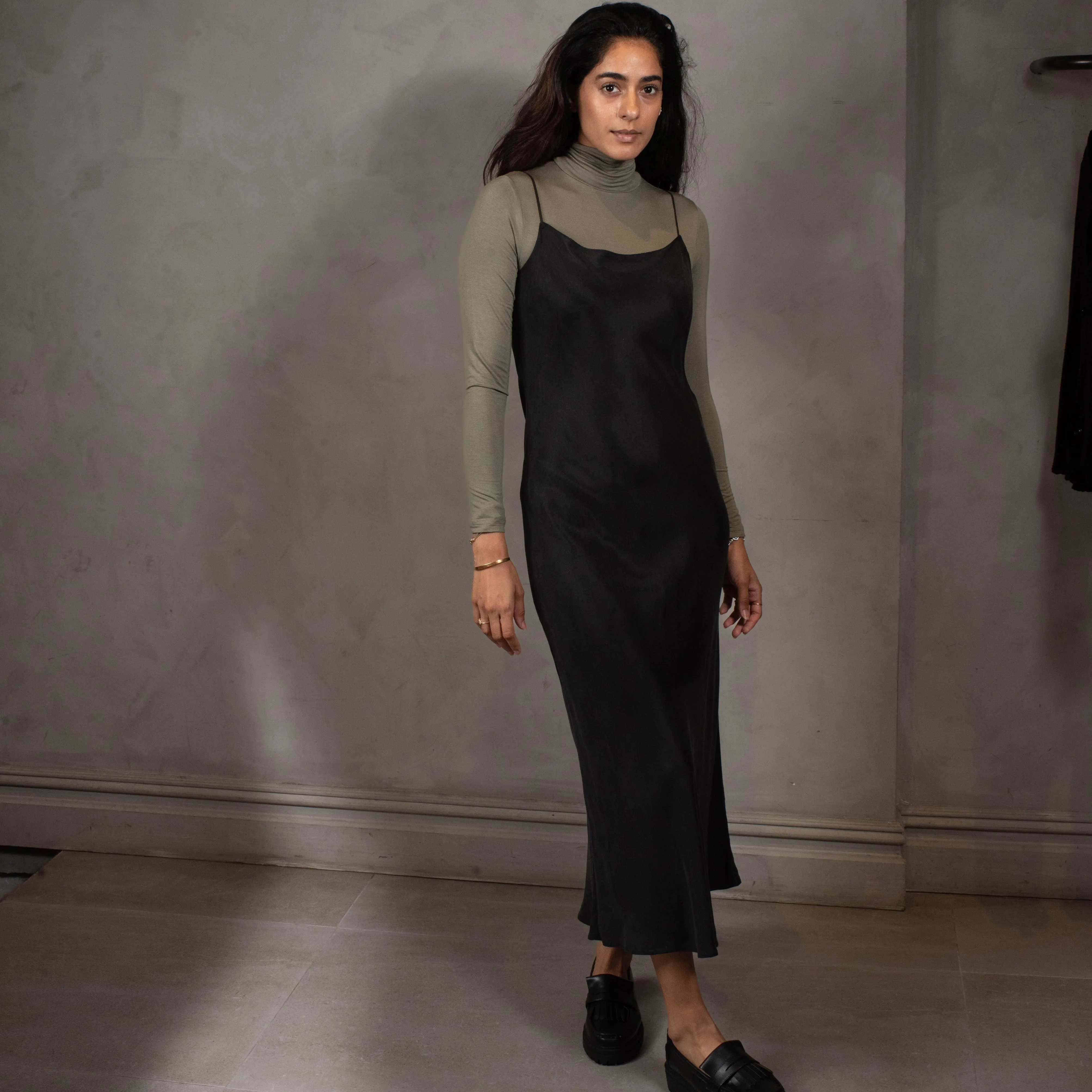 Flattering Design Maxi Slip Dress [Final Sale]