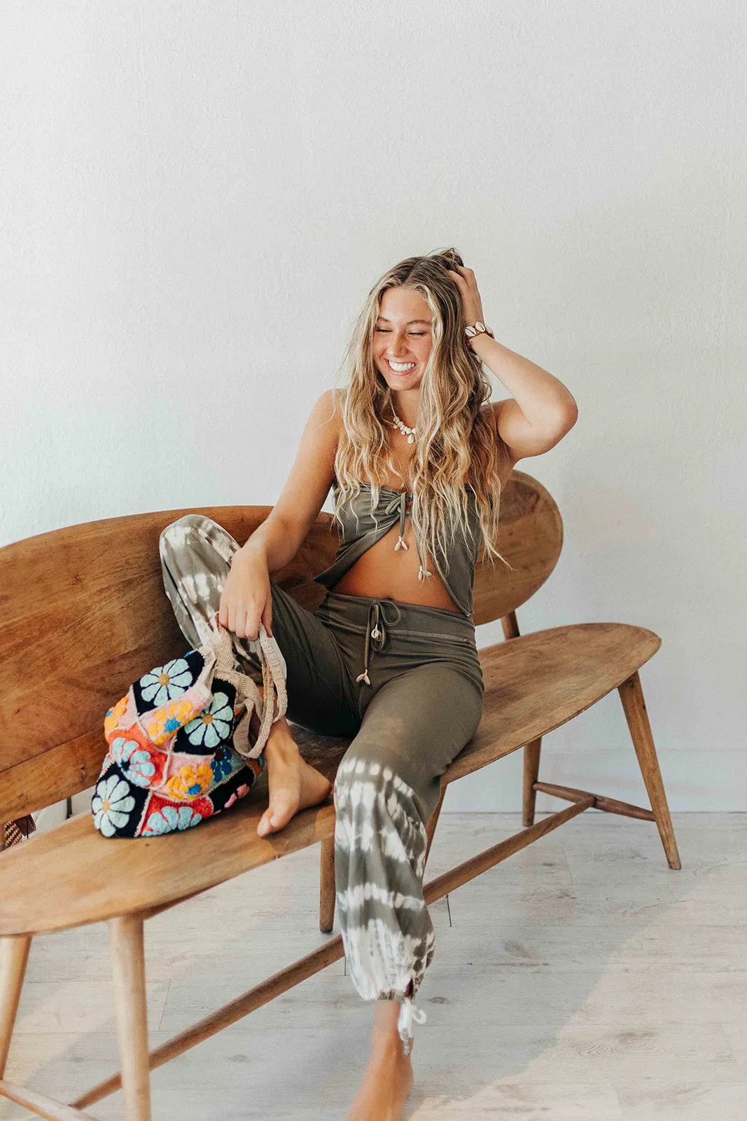 Palm Haze Gaucho Pants Cozy Look