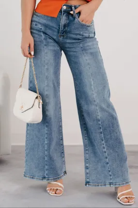 Party Look Couple Look Earthy Slim Family Style Daily Wear Ruda Wide Leg Tummy Control Saige Jeans (Medium)