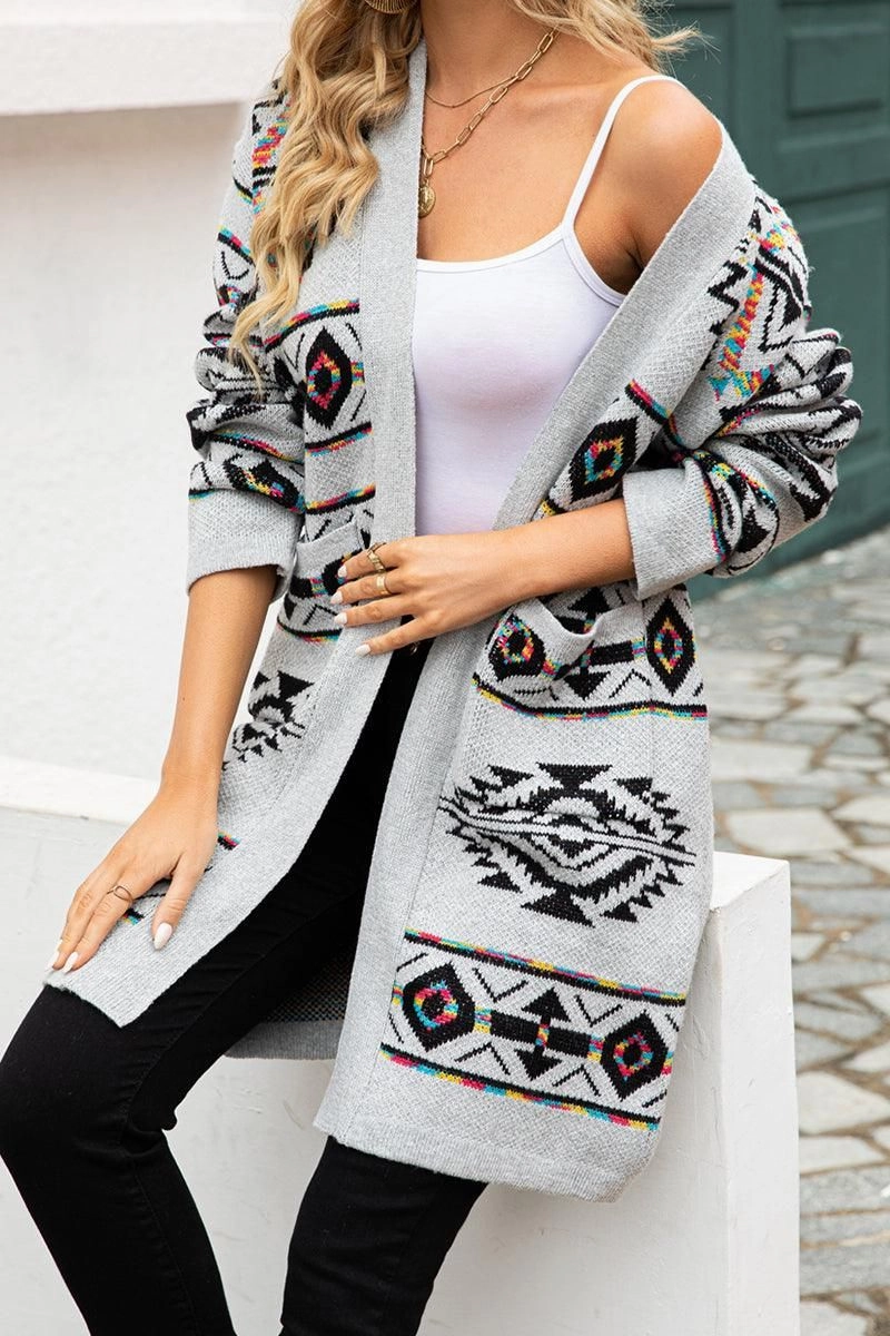 WOMENS OPEN FRONT KNITTED CARDIGAN Comfortable Design