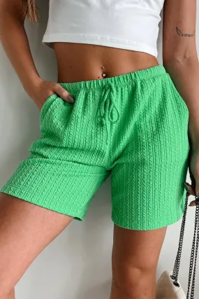 Good News Textured Shorts (Garden Green) men's clothing Flex Waist System