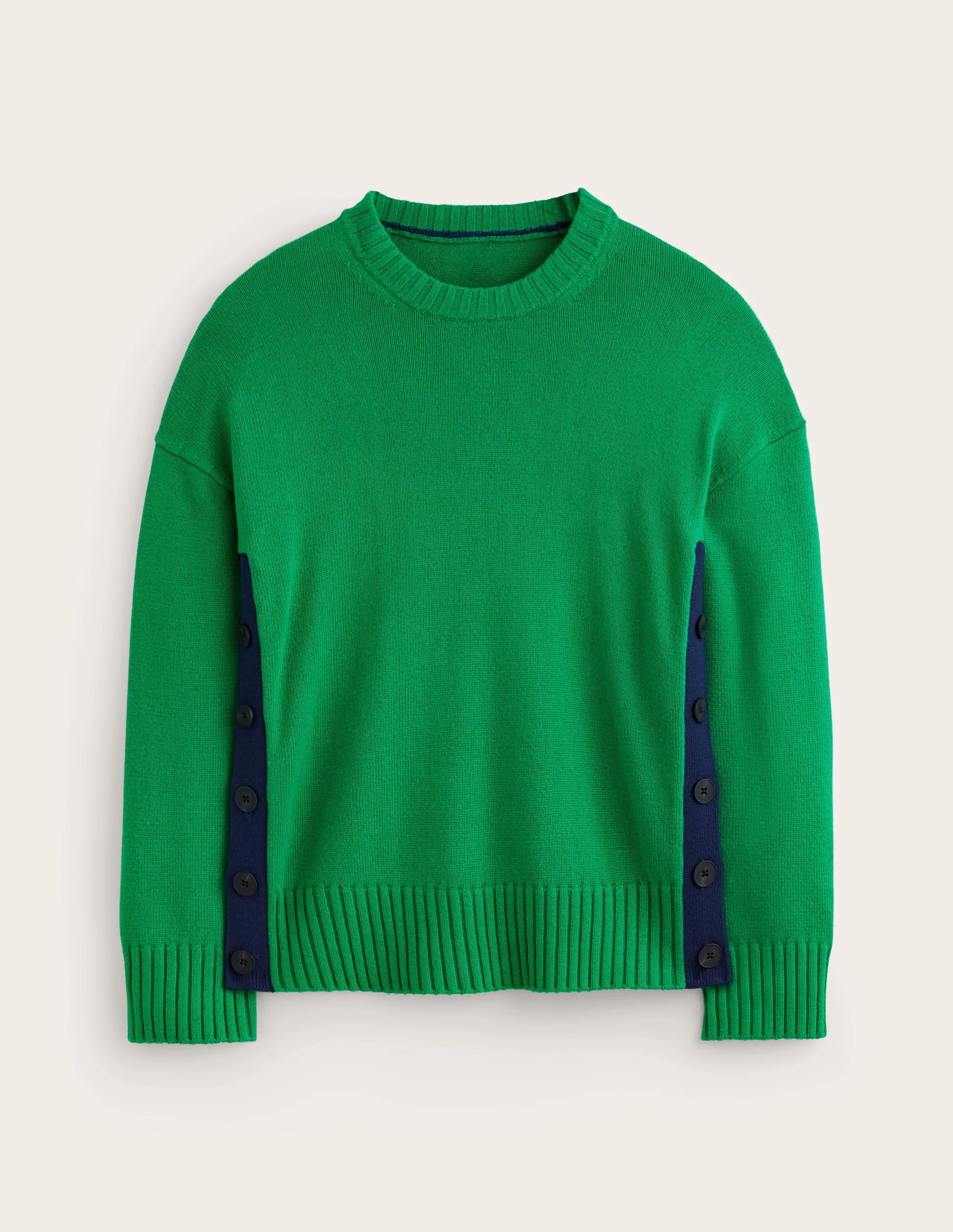 UPF Protection Zia Button Side Jumper-Rich Emerald Green